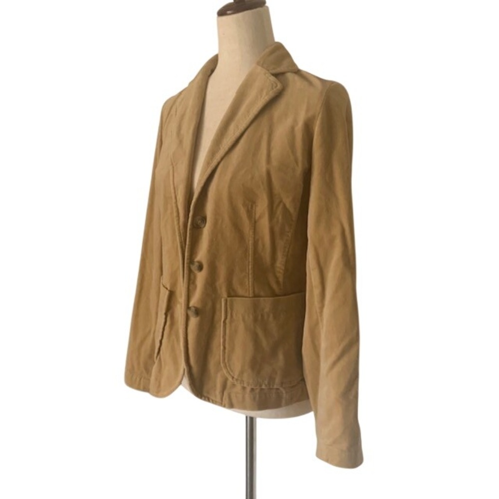 Massini Tan Corduroy Blazer Size S 100% Cotton Neutral Dark Academia Jacket EUC